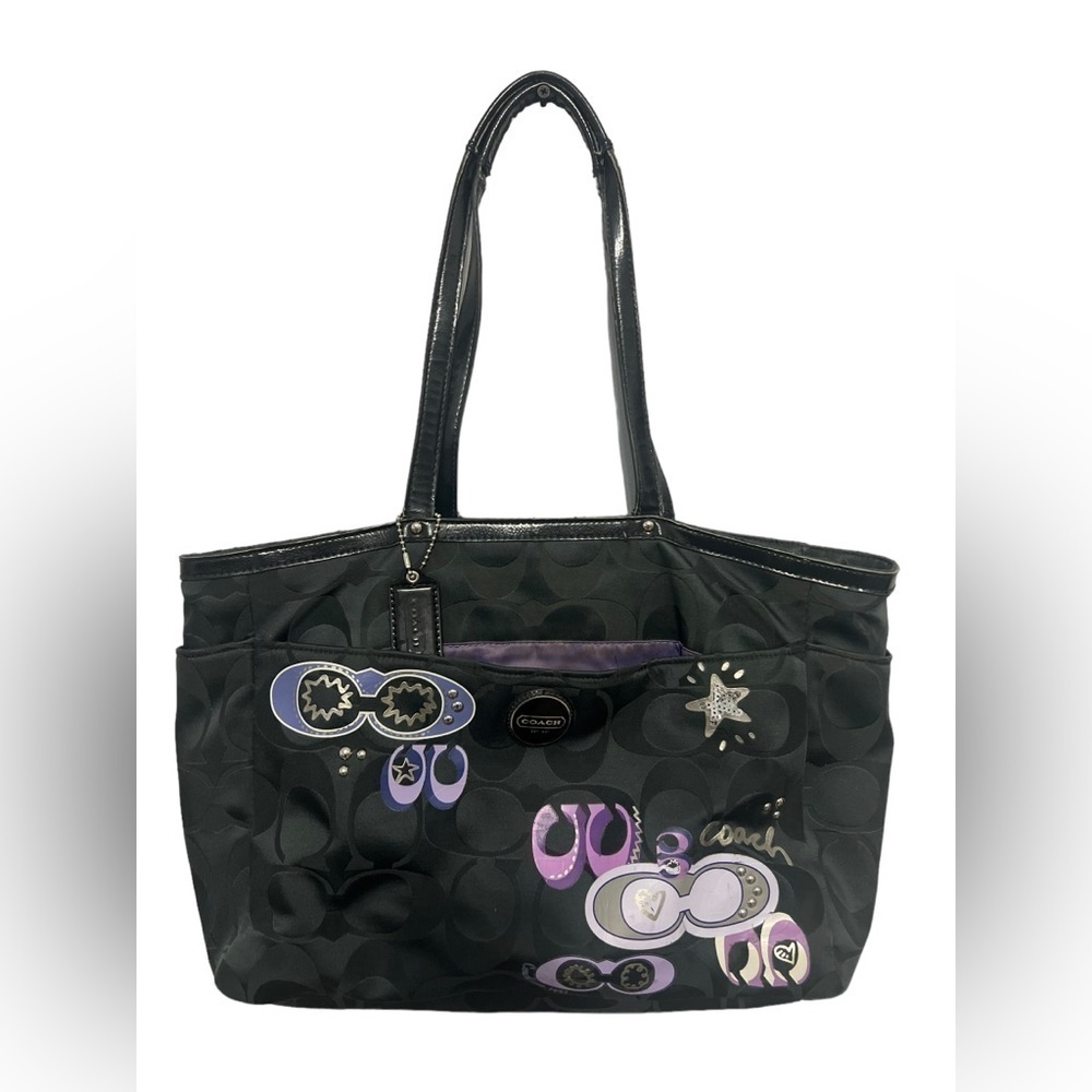 Coach Applique Daisy Pop Diaper Tote Bag